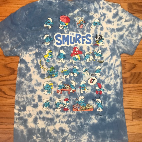The Smurfs tie dye all over print T-shirt … - Picture 3 of 6